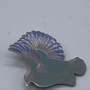 Laurel Burch Vintage Hummingbirds Love Birds Brooch / Pin
